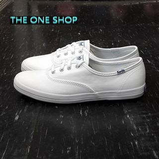TheOneShop Keds 經典款 小白鞋 帆布 藍標 白色 全白 薄底 修長 百搭 基本款 帆布鞋 WF34000