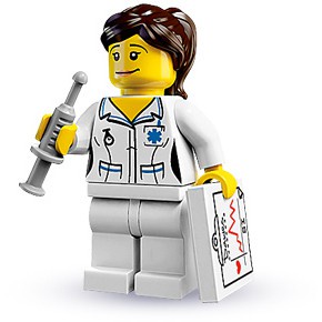 ☆勳寶玩具舖【現貨】樂高 LEGO 8683 1代 人偶包 #11 護士 NURSE