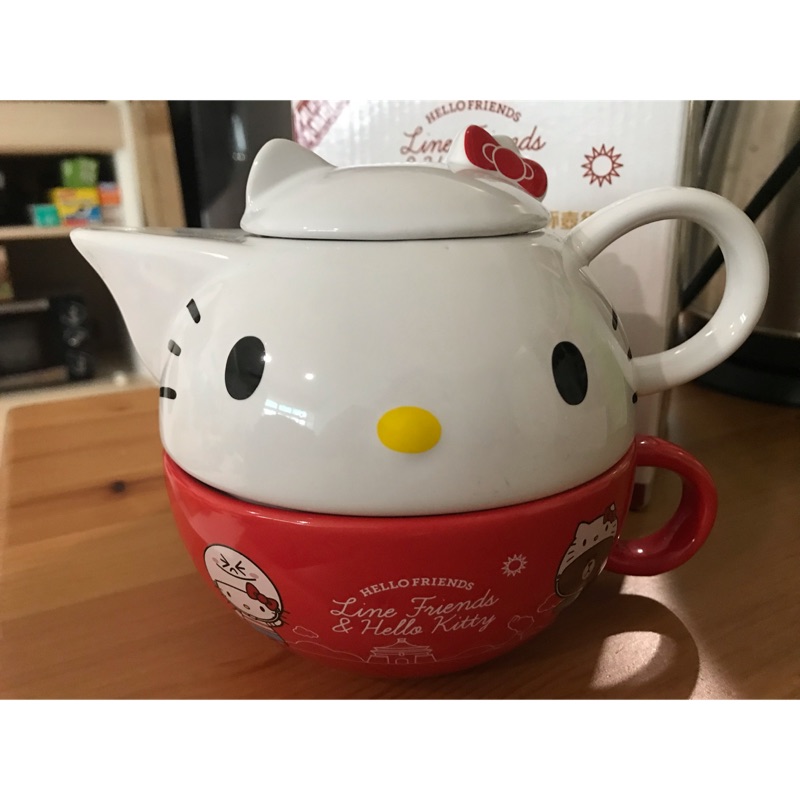 Hello Kitty 茶杯壺組～二手～出清