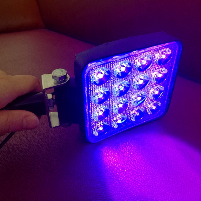 110V 365nm 395nm 405nm 16珠手持式UV固化燈 LED紫外線燈無影膠綠油手提UV膠燈主板液晶維修燈