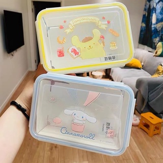 現貨 MINISO名創優品三麗鷗 卡通可愛大耳狗 布丁狗塑料便當盒 保鮮盒 飯盒 水果盒