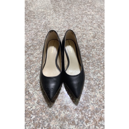 95新-香港millie's(妙麗) -黑色純牛皮高跟鞋-5cm高度 #10