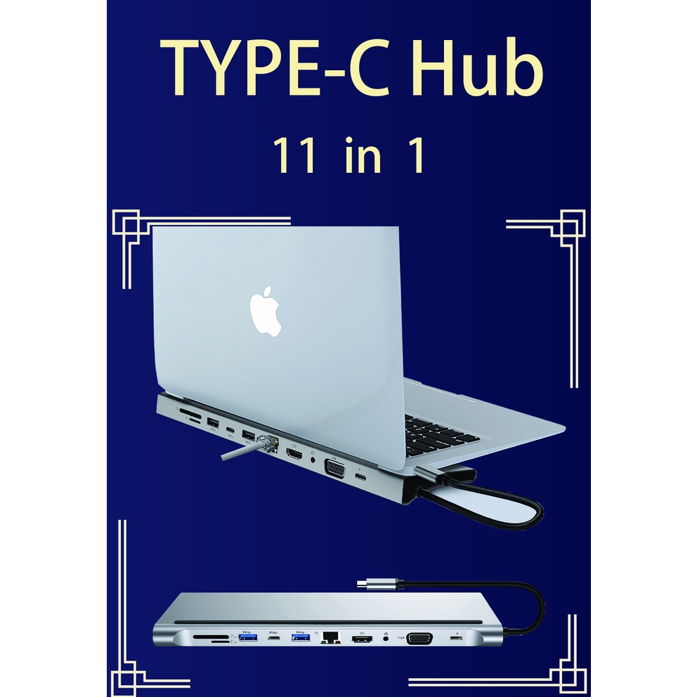 11合一 TYPE-C HUB 閃電接口 USB擴充 HDMI 集線器 拓展塢 Thunderbolt 蘋果MAC