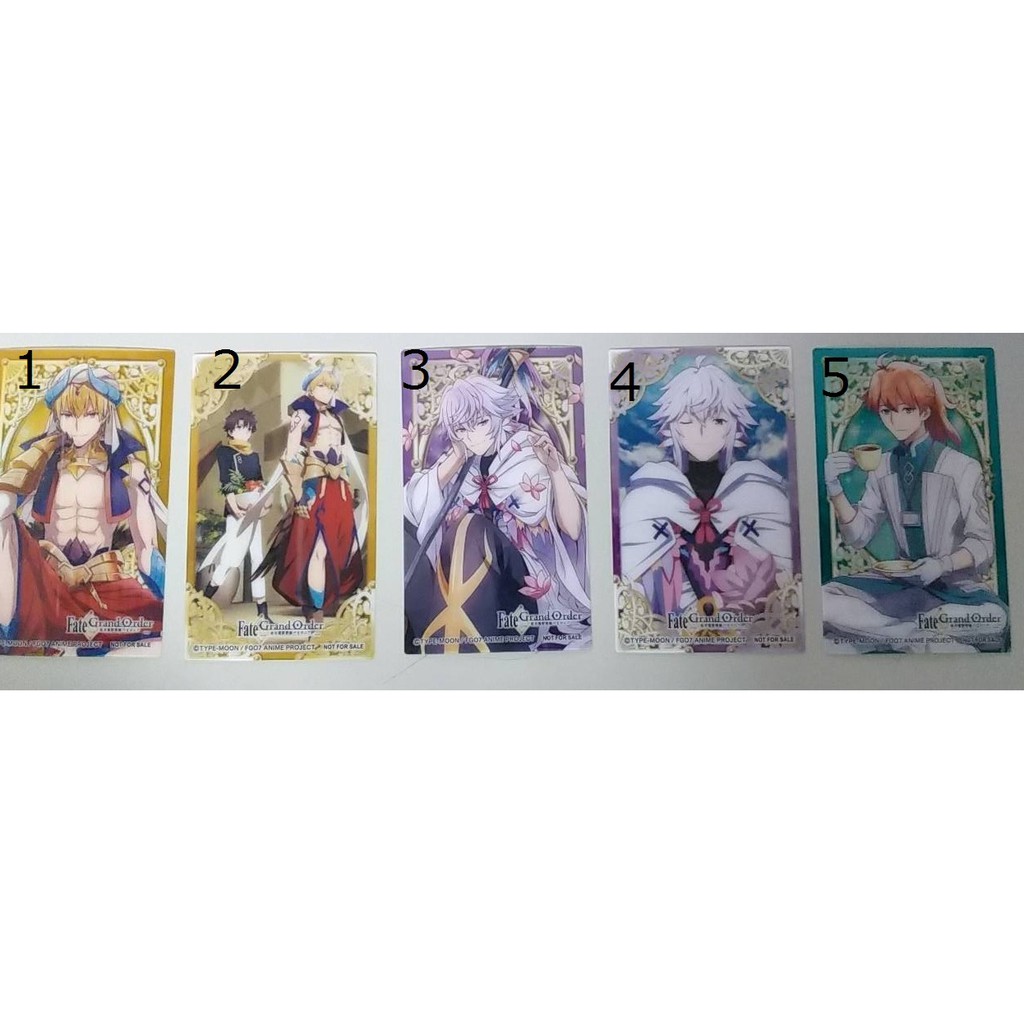 現貨日版fgo Fate 特典小卡9款自選金閃閃梅林瑪修恩奇都 蝦皮購物