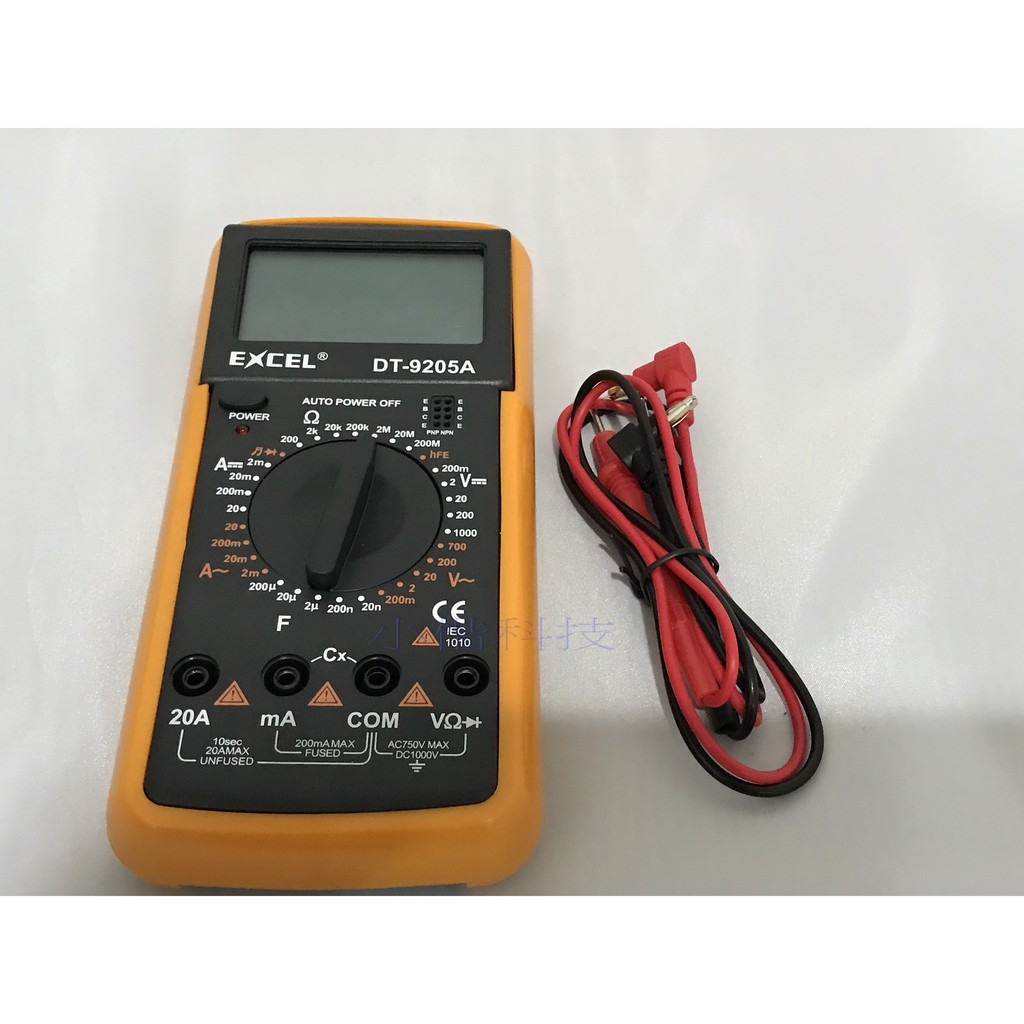 第四代全新dt95a Excel Dt95a 液晶顯示三用電表三用電錶大螢幕具蜂鳴功能可測電容 蝦皮購物