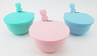 【阿LIN】7AAAAA 隔熱兒童碗 含蓋+匙 歐岱不鏽鋼隔熱兒童碗 廚具 餐具 午餐 便當 臺灣製造