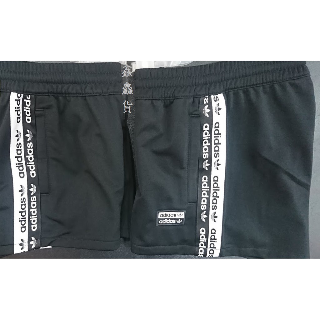 2019 七月 ADIDAS ORIGINALS TAPE SHORT 串標 運動褲 短褲 黑白 EC0768