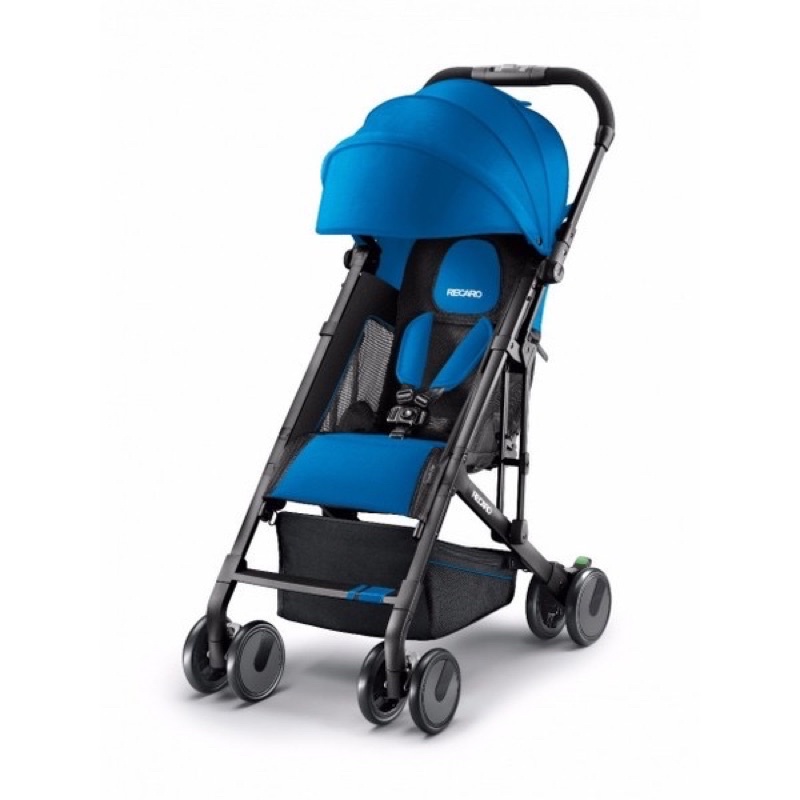 二手 RECARO Easylife 藍色 含扶手 嬰幼兒 手推車 百貨 專櫃 出國 登機 購入