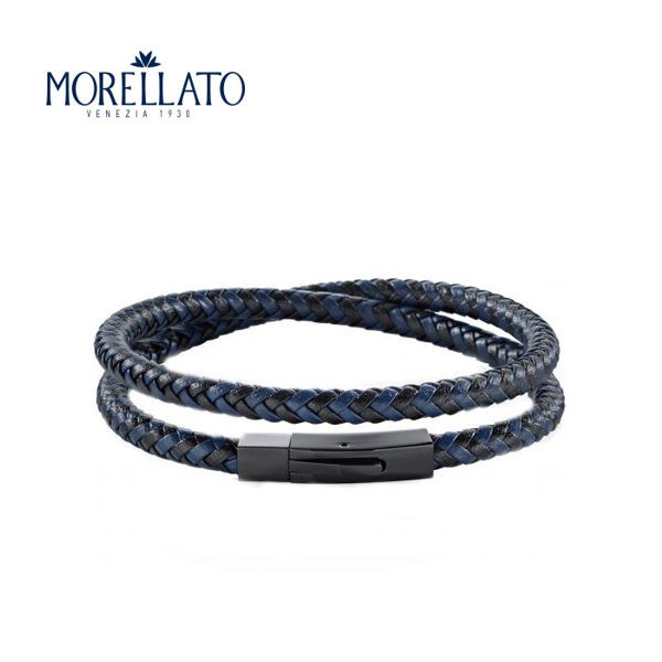 Morellato 義大利百年品牌男士皮革藍色手環sqh16 蝦皮購物