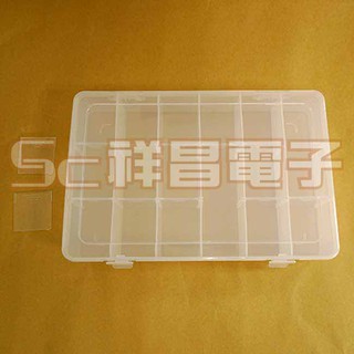 【祥昌電子】413 大18格 活動式 零件盒 透明盒 透明PP 收納盒 首飾盒 工具盒 分格盒 分類盒 萬用盒 藥品盒