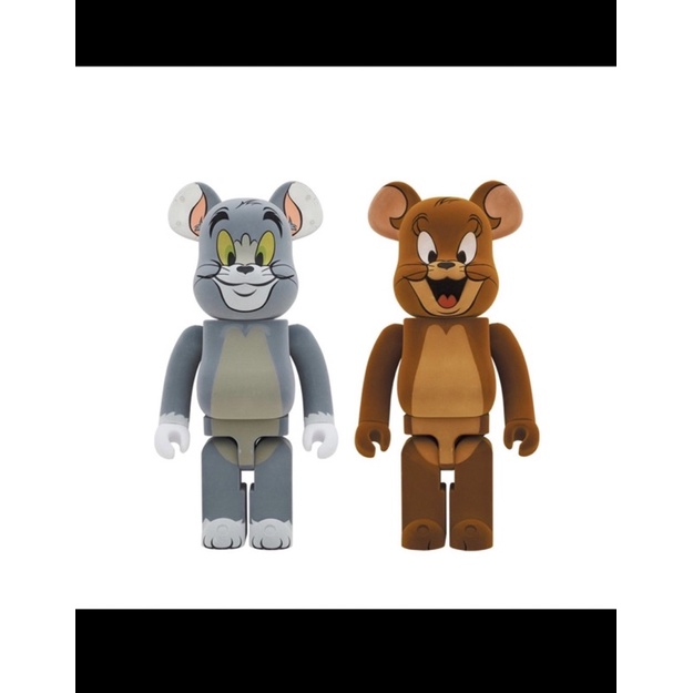 現貨 全新商品Be@rbrick Tom &amp; Jerry湯姆貓與傑利鼠 植絨款 1000% 2隻一組 bearbrick