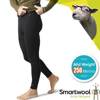 【SmartWool】男 Mid 250 美麗諾羊毛 貼身保暖長褲 內搭褲 衛生褲 緊身褲 SW016362 黑