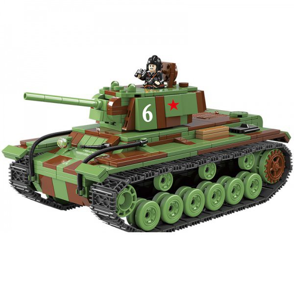 【組裝模型直銷】樂高積木KV1履帶式重型坦克系列男孩2拼裝模型拼圖軍事玩具100070 qDrJ