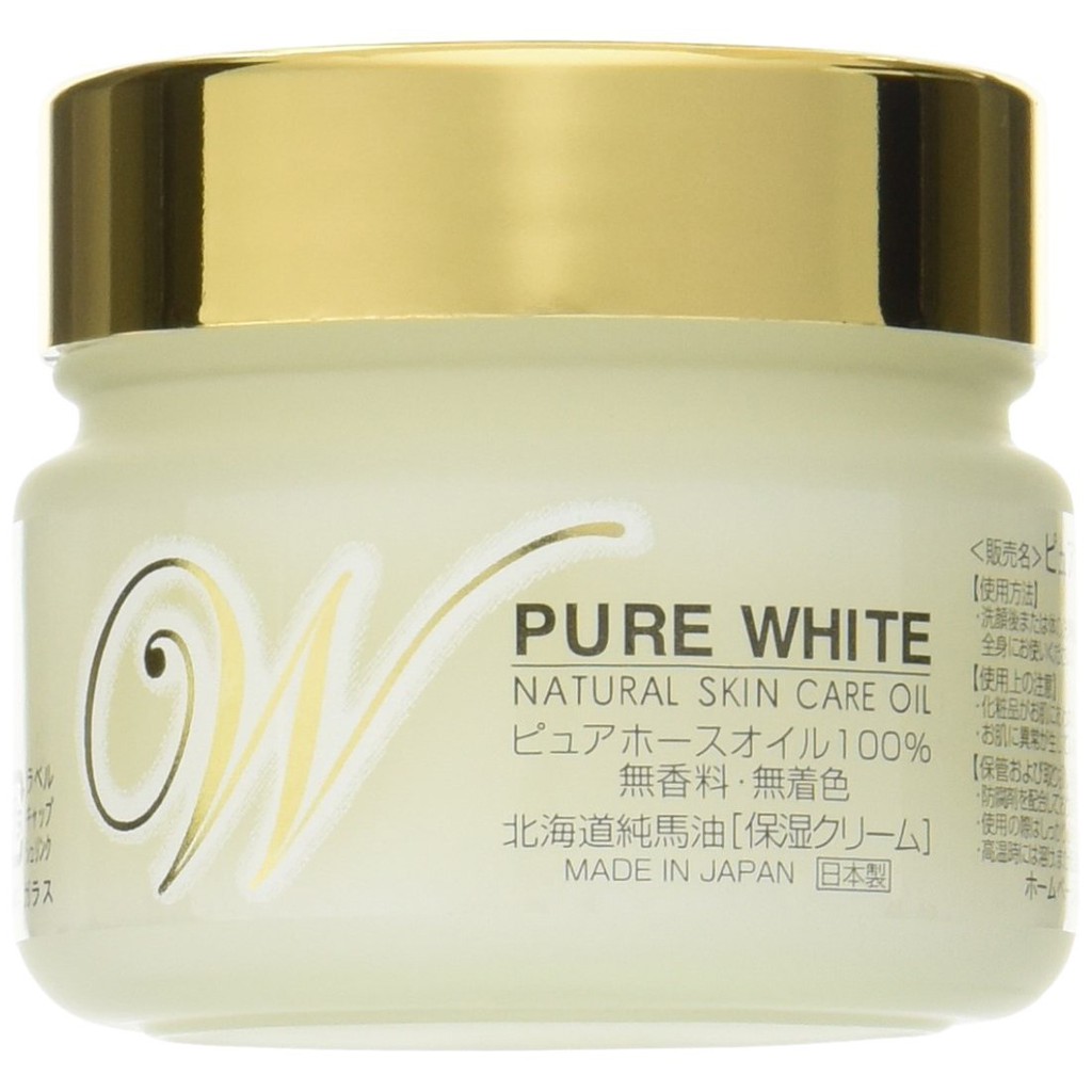 日本代購-北海道純馬油本舗PURE WHITE 100％純馬油保濕霜無香料無著色100g 高級馬油馬油| 蝦皮購物