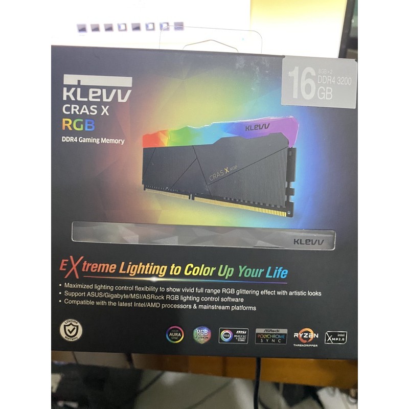 KLEVV(科賦) 16GB(8G*2)DDR4-3200 電競超頻 CRAS X RGB/CL16