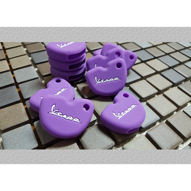 vespa鑰匙套 現貨 紫色 偉士牌 vespa 專用鑰匙套 可郵寄 鑰匙保護套 防止晶片掉落 果凍套 多款顏色任您挑選