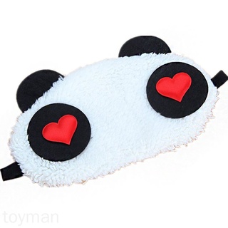 1x 可愛熊貓臉眼睛旅行睡眠面膜眼罩可愛聖誕玩具人