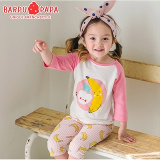 【補貨到~】韓國品牌 BARPUPAPA 純棉 可愛香蕉 七分袖 居家服 套裝