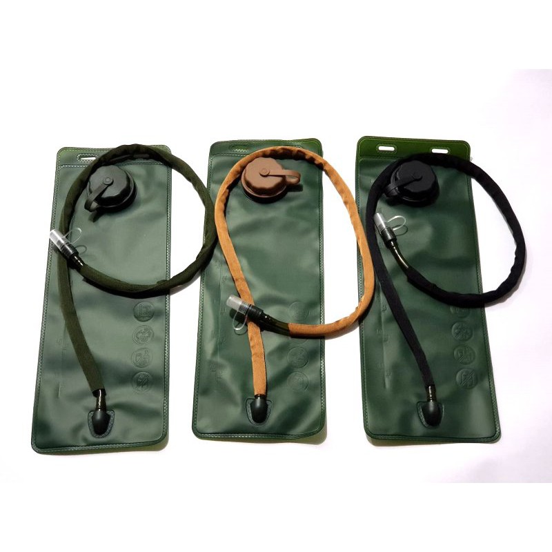 【QC軍品】軍規3.0L內水袋(3000cc 可搭配戰術背心、登山戰術背包使用)(綠色/泥色/黑色)