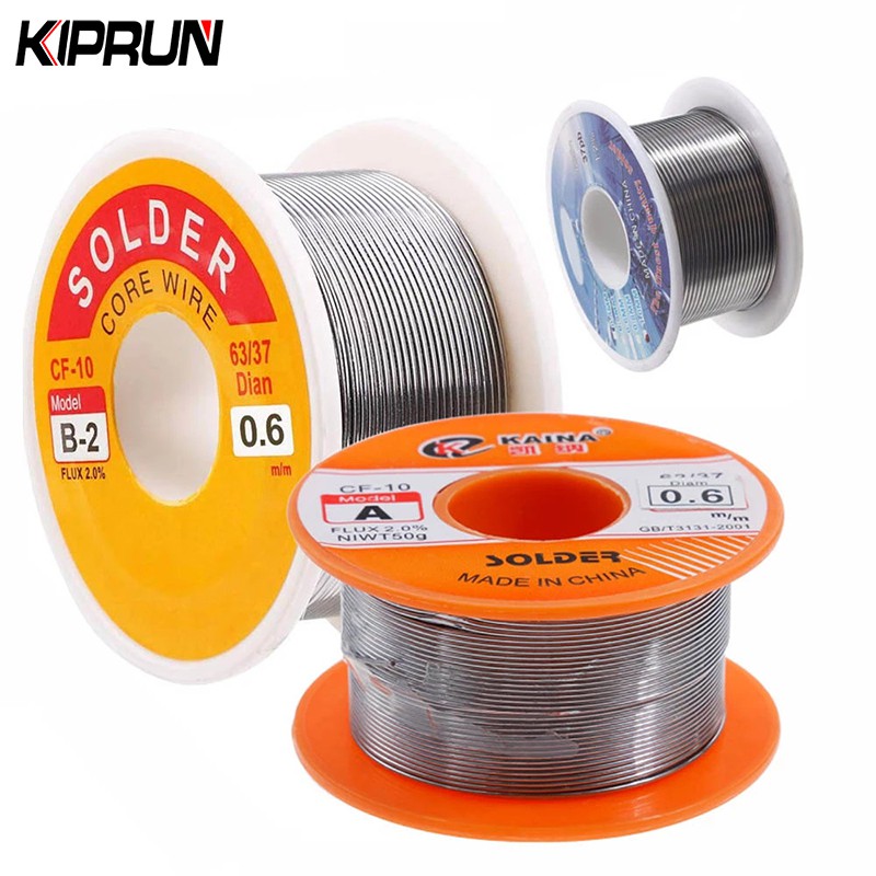Kiprun 錫鉛松香芯焊錫絲助焊劑捲盤 0.6/0.8/1MM 2.0% 焊鐵絲 (50g)