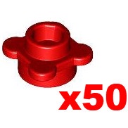 【小荳樂高】LEGO 紅色 小花 (50個) Flower (4 Knobs) 33291 6035617