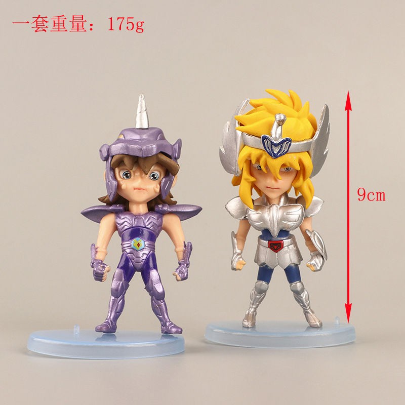 現貨滿減免運 5款圣斗士星矢手辦冰河邪武紫龍瞬手辦公仔玩具蛋糕模型擺件 蝦皮購物