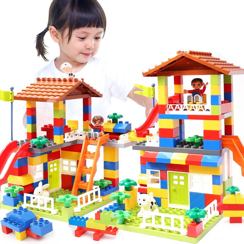 ✨母婴之家✨兒童積木玩具寶寶益智拼裝大顆粒拼插1-2-3-6周歲 儿童積木玩具 積木