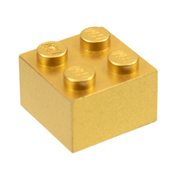 LEGO 樂高 金屬金 2X2 基本磚 絕版 稀有 3003 10184獨有