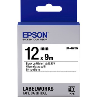 LK-4WBN EPSON 標籤帶 (白底黑字/12mm) C53S654401