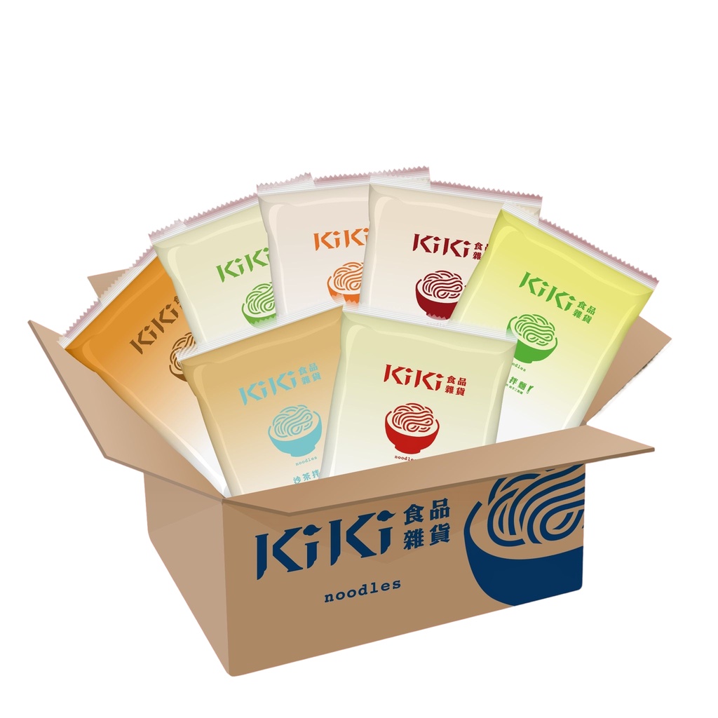 【KiKi】KiKi拌麵全口味組合包(小醋、沙茶、老醋、椒麻、椒香麻醬、蔥油、蔥香陽春)七種口味一次擁有