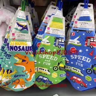 vivid日本代購-兒童迪士尼擦手巾 可掛式 姓名標籤 恐龍 汽車 玩具總動員 米奇 維尼 公主 毛巾 擦手毛巾d