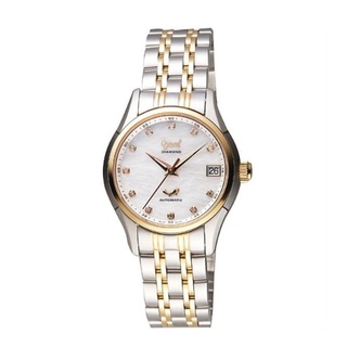 Ogival 愛其華 女 雙色真鑽銀白面 機械腕錶 (3356AJBSR) 34mm