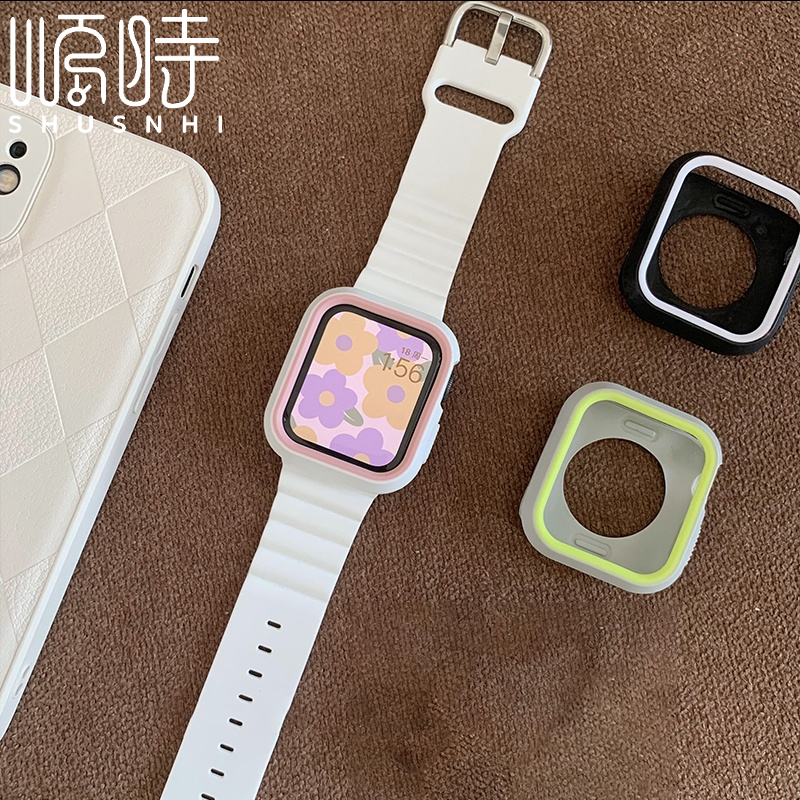 軍規雙色鎧甲  手錶保護殼 適用於Apple Watch 7 6 5 7代 44mm 41mm 45mm 蘋果手錶