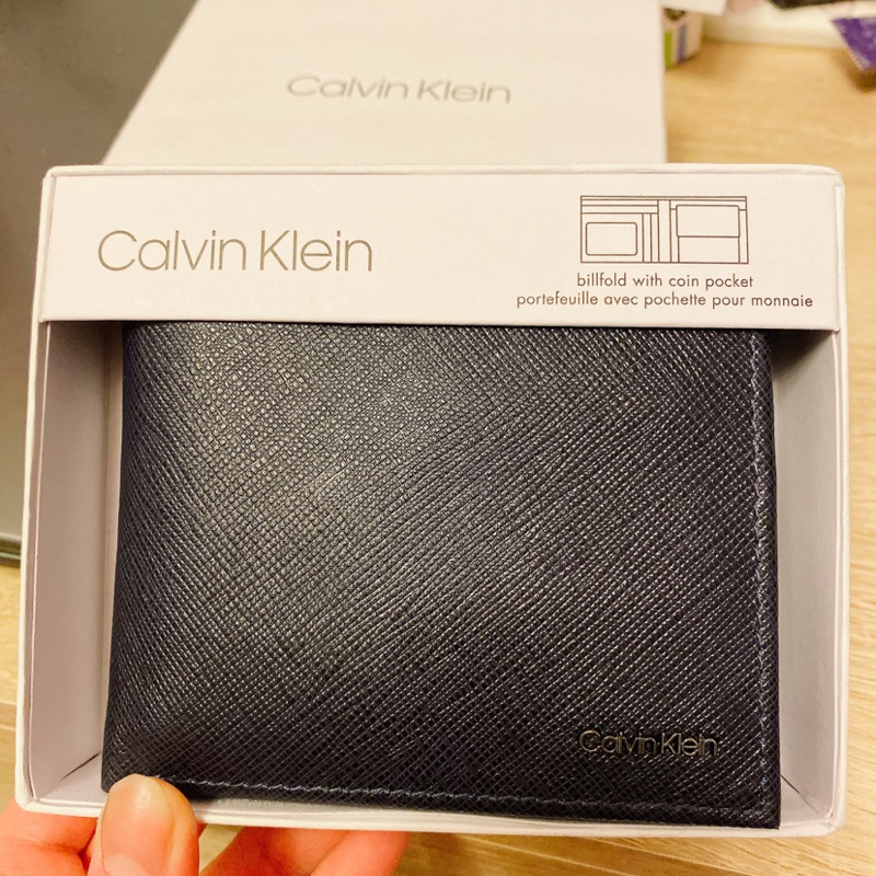 現貨全新正品Calvin Klein 男夾皮夾 牛皮防刮短夾 零錢袋 ck卡夾