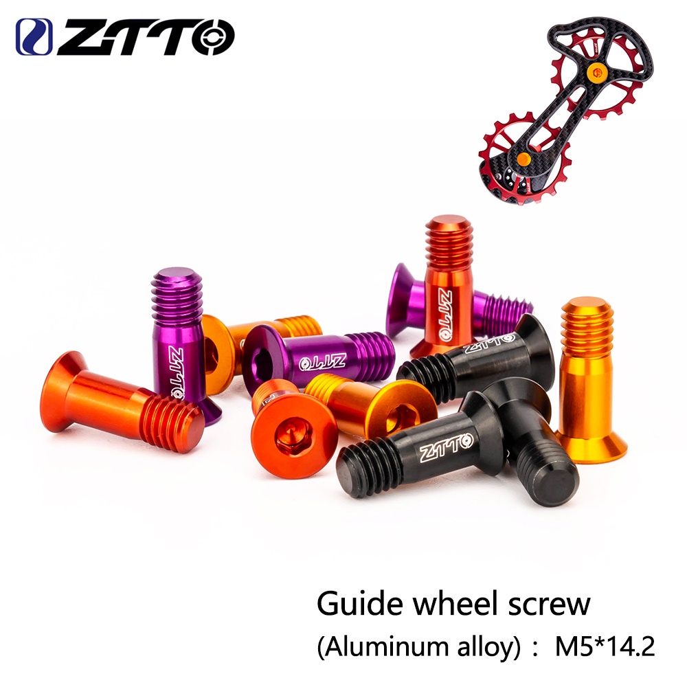 Ztto MTB 自行車後撥鏈器騎手螺栓導輪螺絲 M5 AL7075 用於山地公路自行車公路車導輪滑輪滾輪