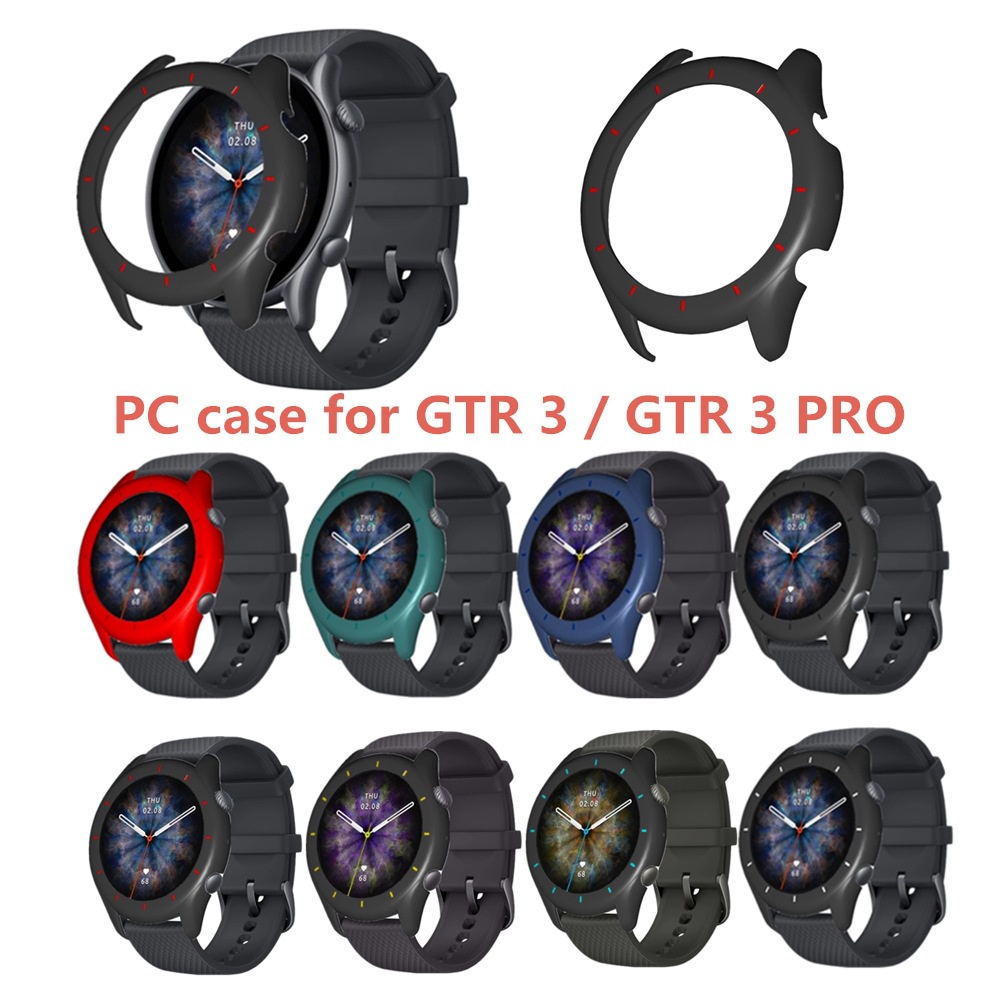 適用於 華米Amazfit GTR3手錶保護殼 GTR 3 pro雙色半包防摔保護殼 PC硬殼 保護套
