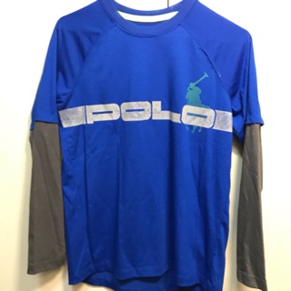 Polo Ralph Lauren 藍灰色運動 T-shirt size M 10-12歲
