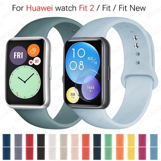 適用於 Huawei Watch fit 2 / fit / fit 新款腕帶環 Smartwatch 手鍊的軟矽膠帶