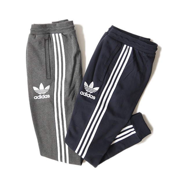 ＂樂菲斯＂全新正品 Adidas Originals Jogger Pants 深藍 深灰 復古 三葉草 縮口褲 棉褲