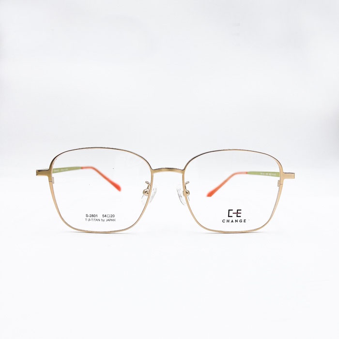 CHANGE鏡框/S-2801 COL.A13/日本鈦系列(玫瑰金)-可加隱藏式前掛/韓國製/明美鐘錶眼鏡