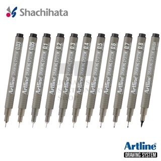 【台日文具】現貨 日本 Shachihata Artline Drawing System 黑色代針筆11種規格套裝
