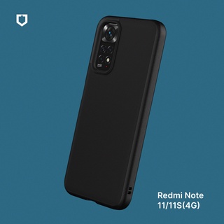 犀牛盾 適用紅米Note 11(4G Global)/11S(4G) SolidSuit背蓋手機殼-經典黑/碳纖維紋路