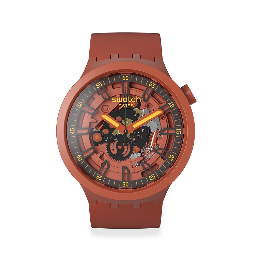 【SWATCH】BIG BOLD 手錶Swatch OPEN HEARTS 焰紅(47mm) 瑞士錶 SB01R100
