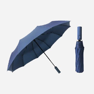 自動摺疊雨傘一鍵自動開收傘 自動傘 摺疊傘 雨傘 折傘 傘 抗強風 時尚日本商務傘 藍色