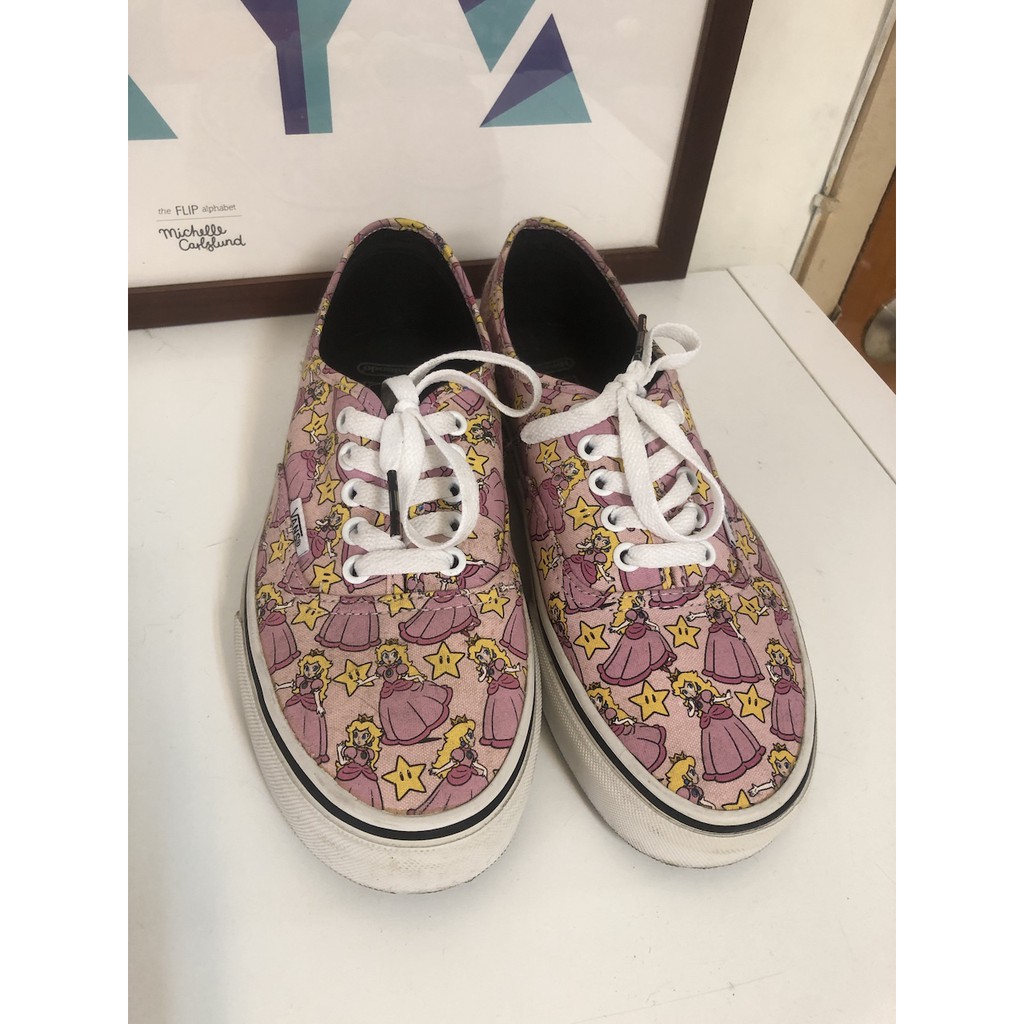 Vans x 任天堂聯名 Nintendo Princess Peach 公主 帆布鞋 25cm