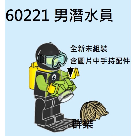 【群樂】LEGO 60221 人偶 男潛水員 現貨不用等