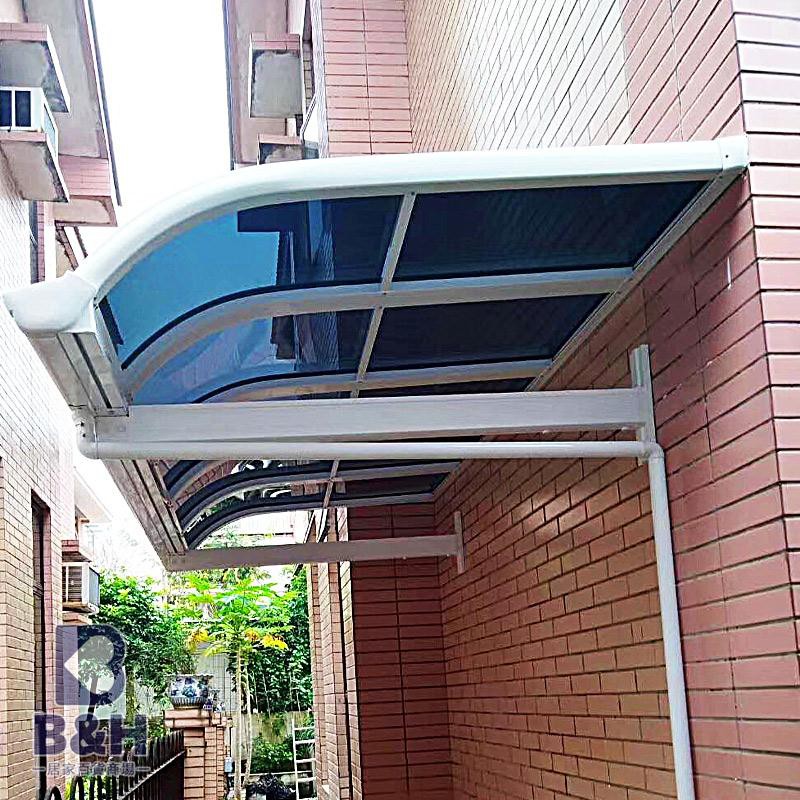 精品 鋁合金雨篷陽臺遮陽棚門上防雨棚庭院戶外透明遮雨棚家用院子窗棚 蝦皮購物