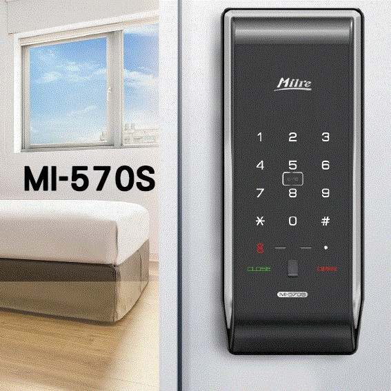 促銷中 美樂 Milre MI-570S 電子鎖【感應卡、密碼、鑰匙】密碼鎖 大門鎖 指紋鎖