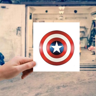 MARVEL Earlfamily 13 釐米美國隊長盾牌超級英雄漫威汽車貼紙有趣的漁具盒魚船不倒翁 PVC 貼花防水後