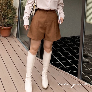 CCGIRL中大尺碼 經典百搭高腰顯瘦短褲(後鬆緊) －共2色－ 適L～5L《 31312 》大碼女裝